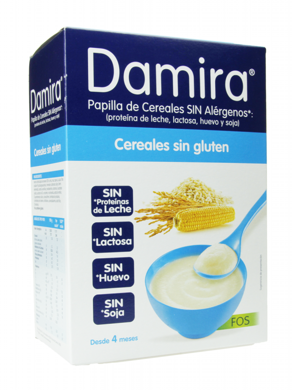Damira papilla cereales sin gluten con fos 600 g