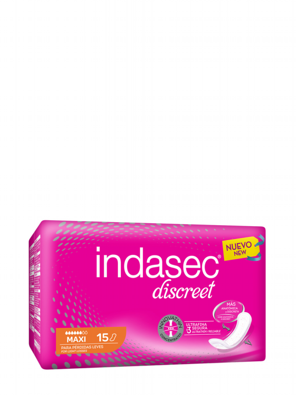 Indasec discreet maxi 15 compresas