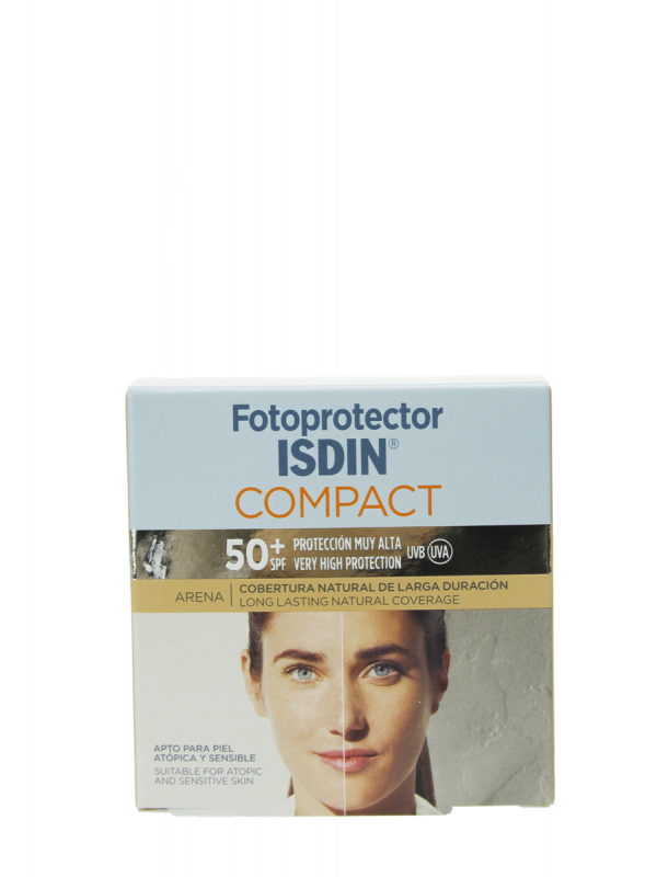 Isdin maquillaje fotoprotector spf 50 arena compact oil free 10gr