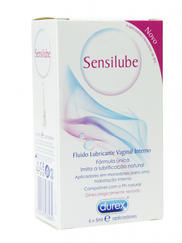 Durex sensilube lubricante vaginal fluido 5 ml 6 aplicadores