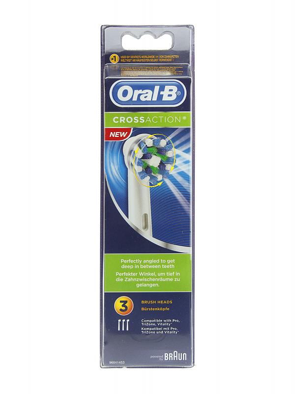 Recambio de cepillo eléctrico oral b crossaction  3 unidades