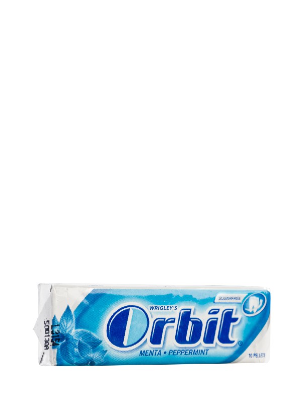 Chicles sabor menta orbit, 10 grageas.