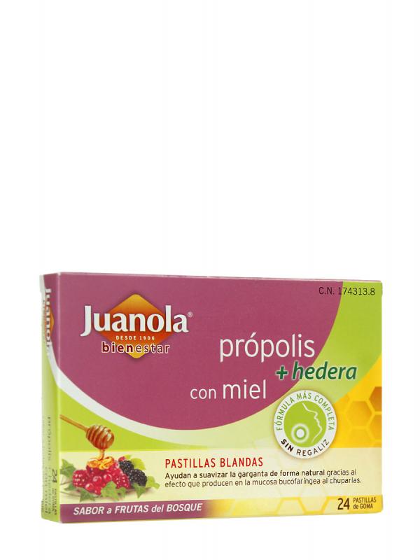 Juanola con própolis y frutas del bosque 24 comprimidos.