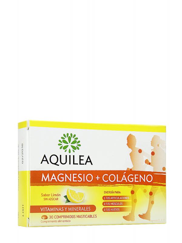 Aquilea magnesio y colágeno 30 comprimidos masticables sabor limón