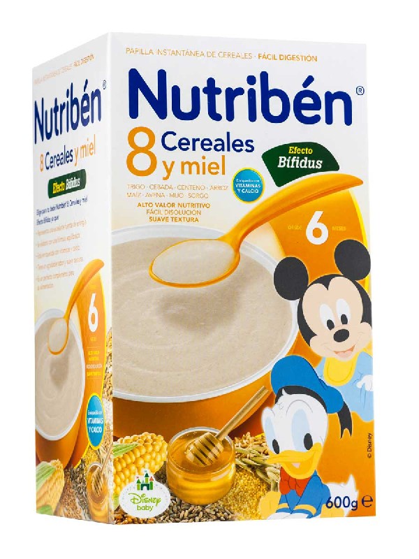 Nutriben 8 cereales y miel efecto bifidus 600 gr