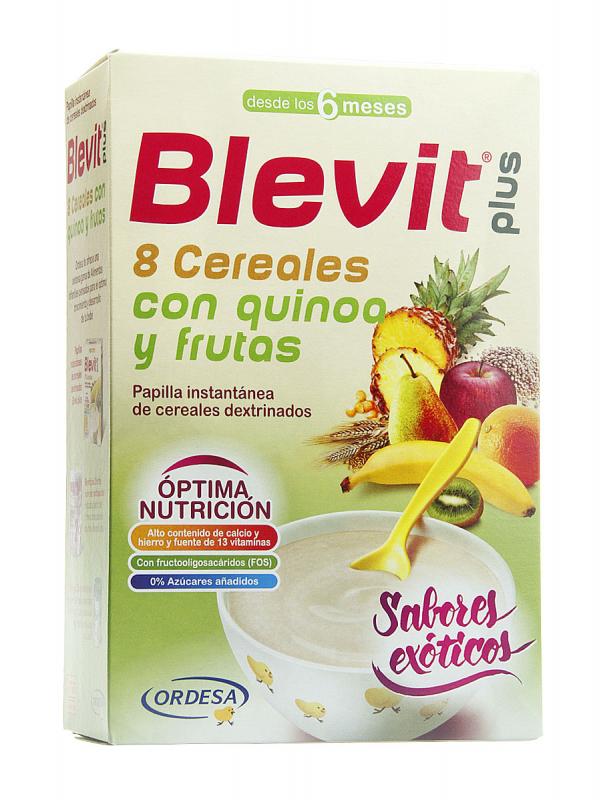 Papilla 8 cereales con quinoa y frutas de blevit plus 300g.
