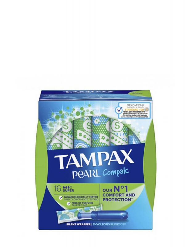 Tampax pearl compak tampones super 16 unidades