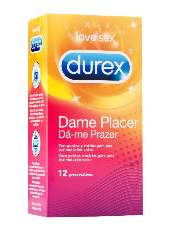 Durex preservativos dame placer 12 unidades