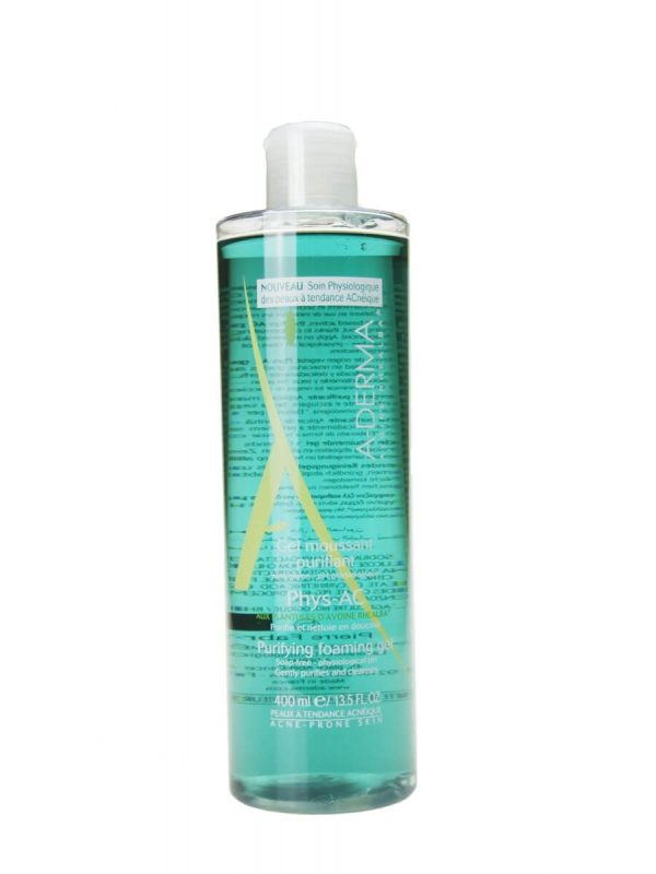 A-derma phys-ac gel purificante limpiador de 400ml