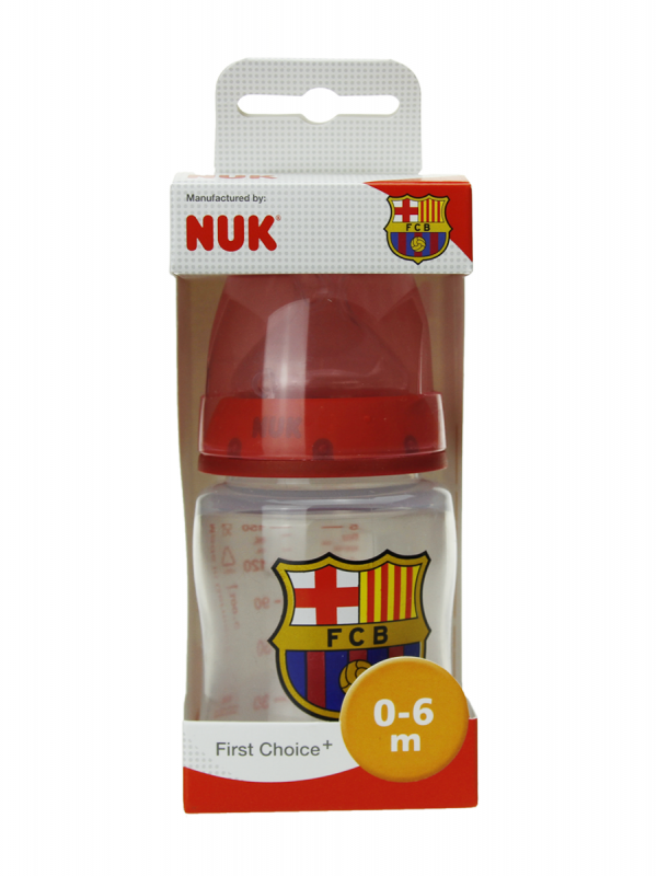 Nuk biberón silicona f.c. barcelona 0-6 m 15ml
