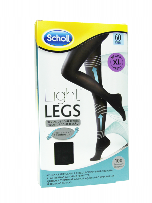 Scholl medias compresivas negras 60 den talla xl