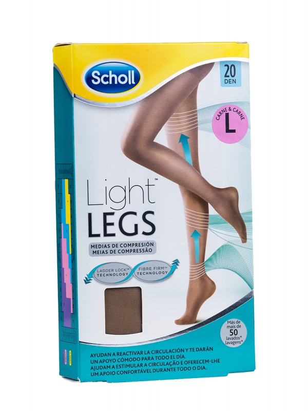Scholl medias compresivas color carne 20 den talla l