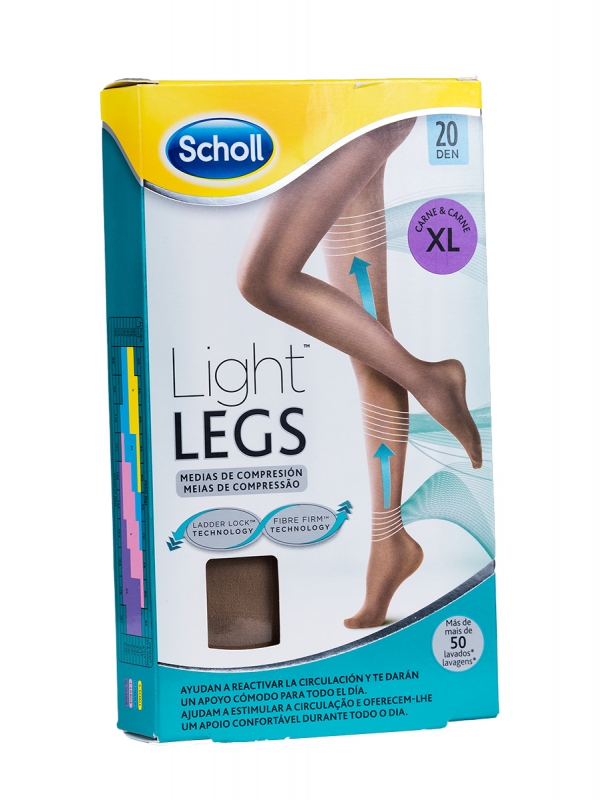 Scholl medias compresivas color carne 20den talla xl