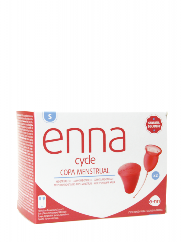 Enna cycle copa menstrual 2 unidades talla s + esterilizador