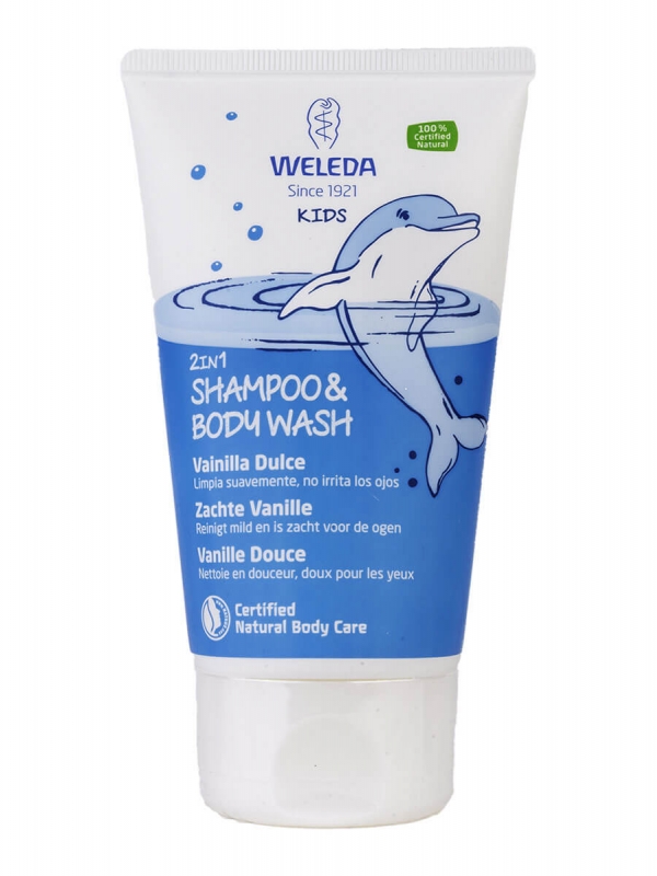 Weleda kids champú + gel vainilla dulce 150 ml