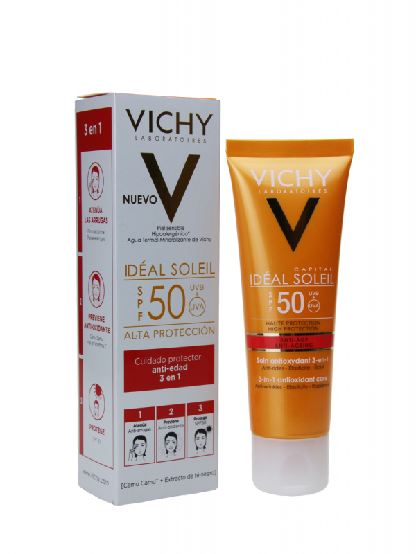 Vichy anti-edad 3 en 1 spf 50+ 50ml