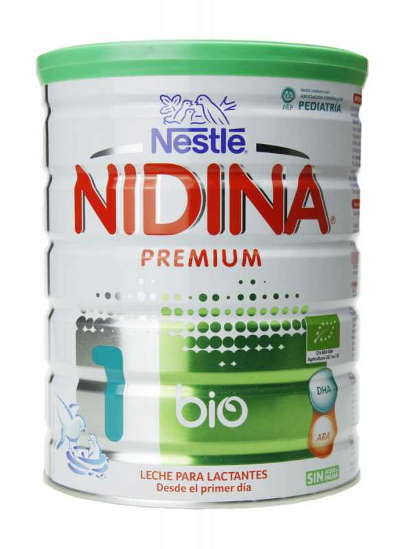 Nidina premium bio 1 leche de inicio 800 gr