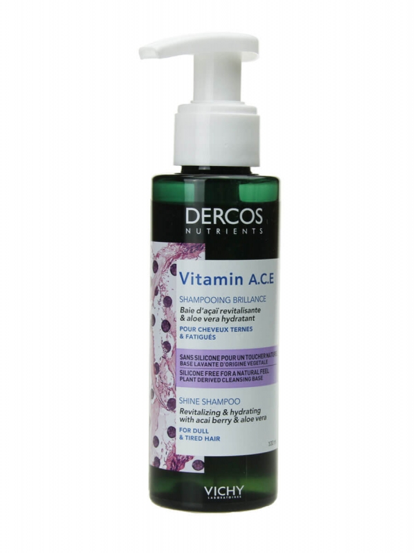 Dercos vitamin a.c.e champú brillo 100ml