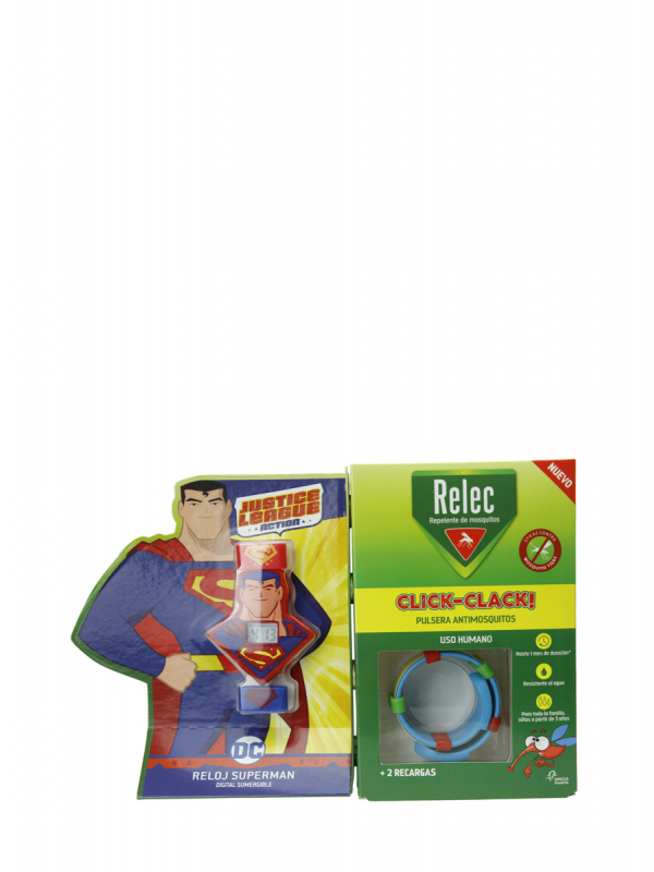 Relec pulsera reloj antimosquitos superman+2 recargas