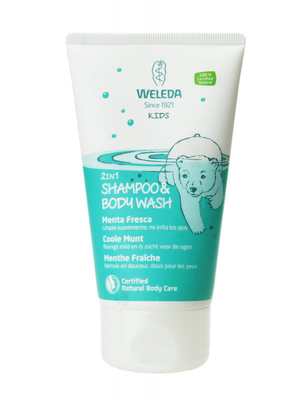 Weleda kids champú y gel menta fresca 150ml
