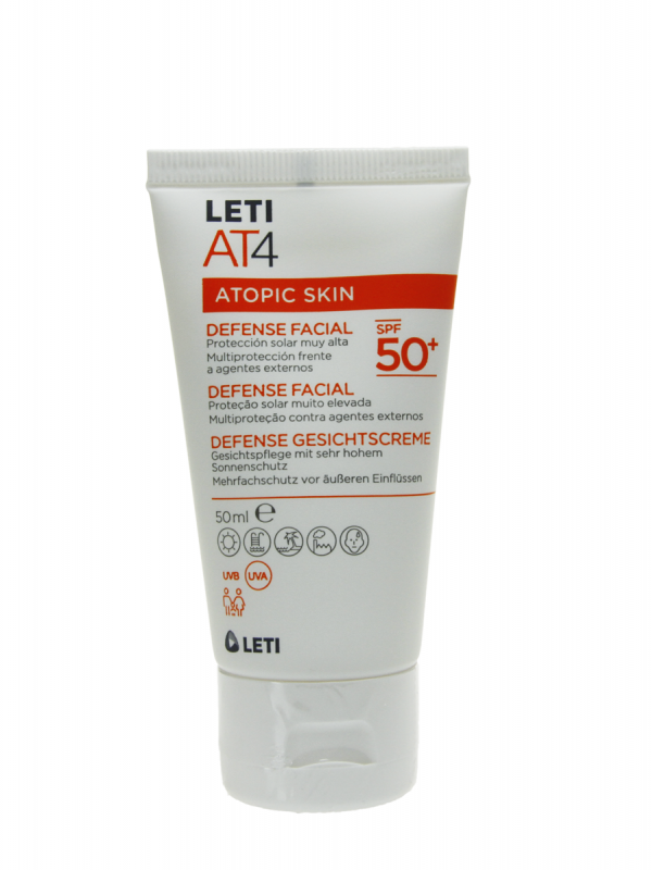 Leti at4 atopic skin defense facial spf 50+ de 50 ml