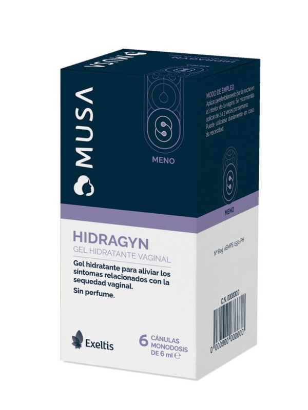 Musa meno hidragyn gel hidratante vaginal 6 cánulas