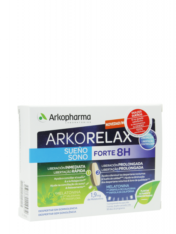 Arkopharma arkorelax sueño forte 8 h 30 capsulas