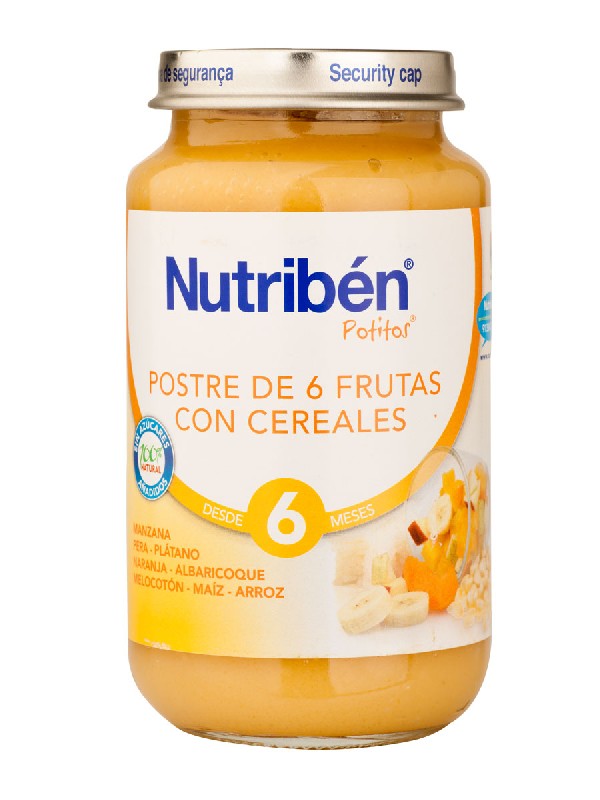 Nutriben postre de 6 frutas con cereales 250 gr