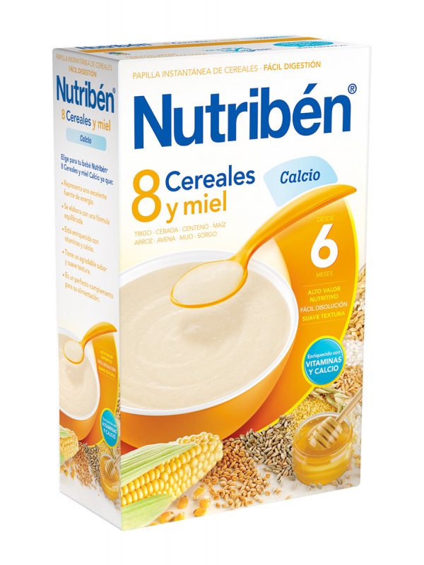Nutriben 8 cereales y miel calcio 600 gr