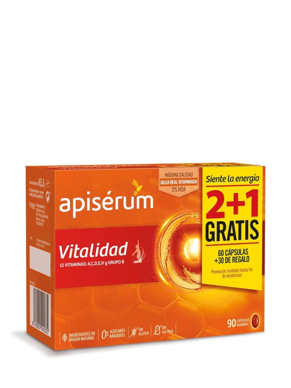 Apisérum vitalidad pack 3x30 cápsulas blandas