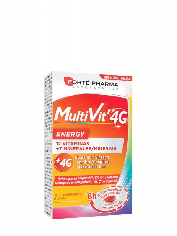 Forte pharma multivit 4g energía 30 comprimidos