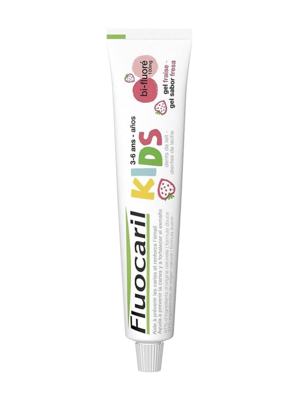 Fluocaril kids gel dental sabor fresa 3-6 años 50 ml