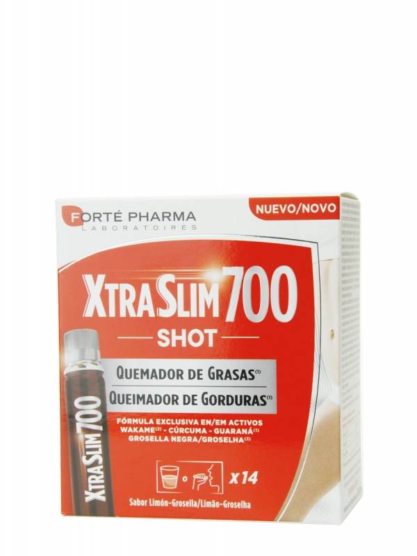 Forte pharma xtraslim 700 shot limón-grosella 14 unidades