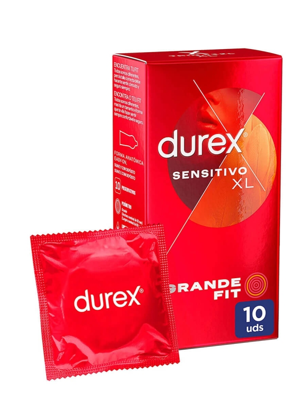 Durex sensitivo preservativos xl 10 unidades