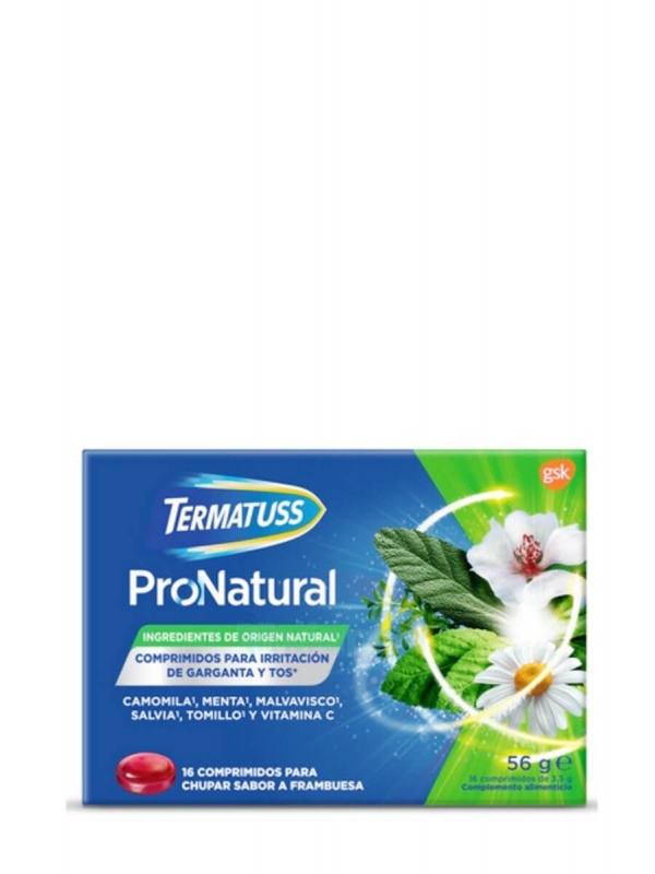 Termatuss pronatural sabor frambuesa 16 comprimidos para chupar