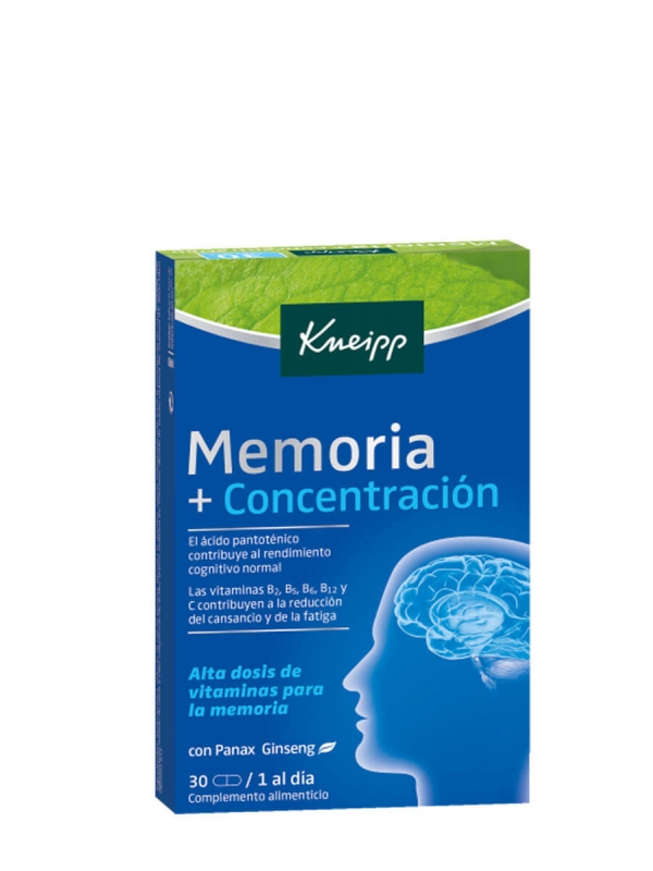 Kneipp memoria + concentración 30 cápsulas