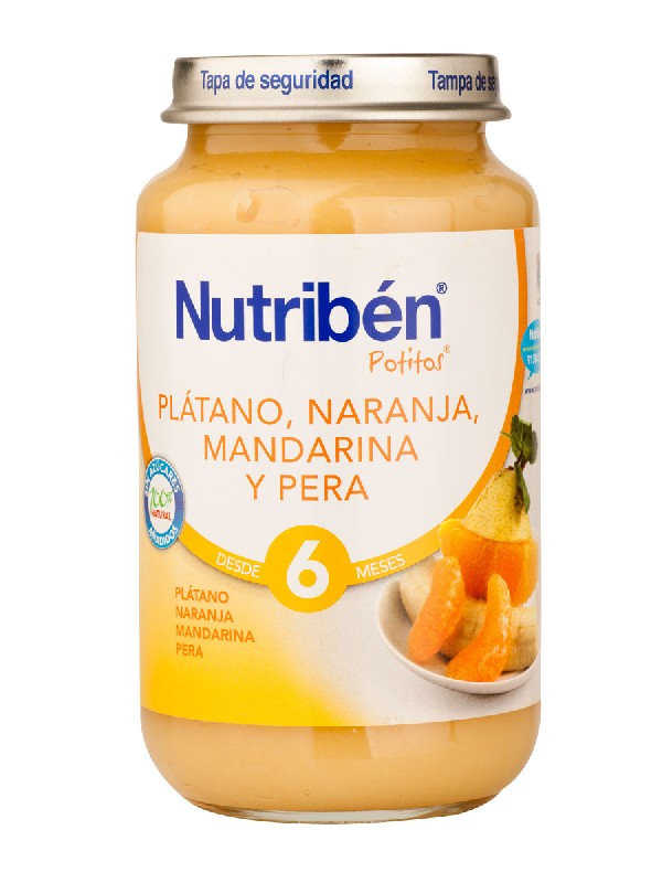 Nutriben platano naranja mandarina y pera 250 gr