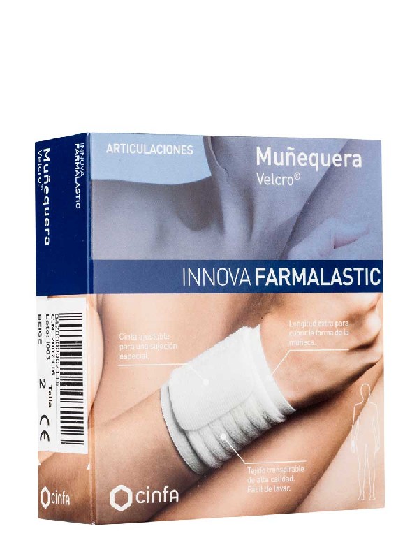 Innova muñequera  velcro beige talla pequeña-mediana