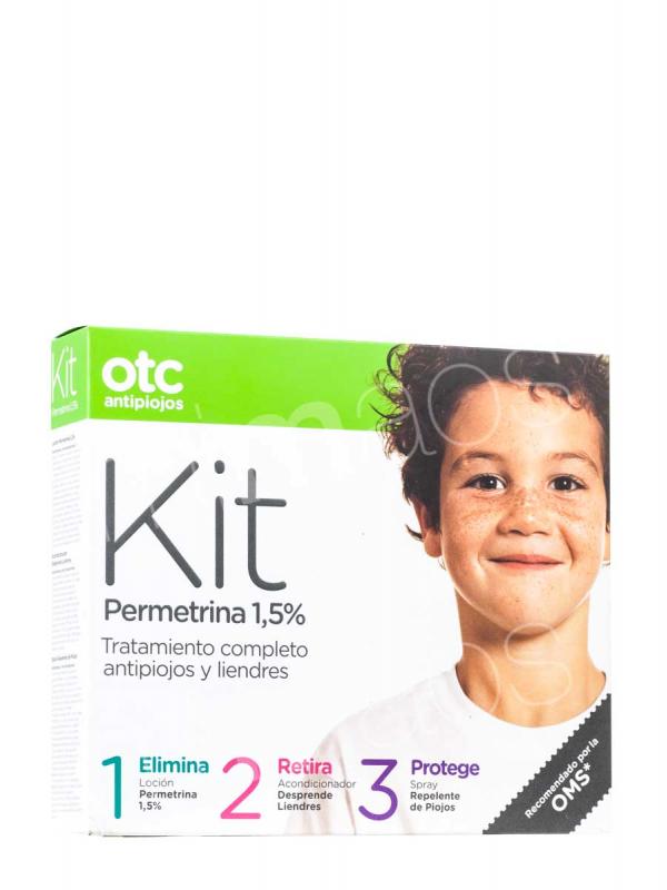 Otc permetrina locion + acondicionador+ spray repelente