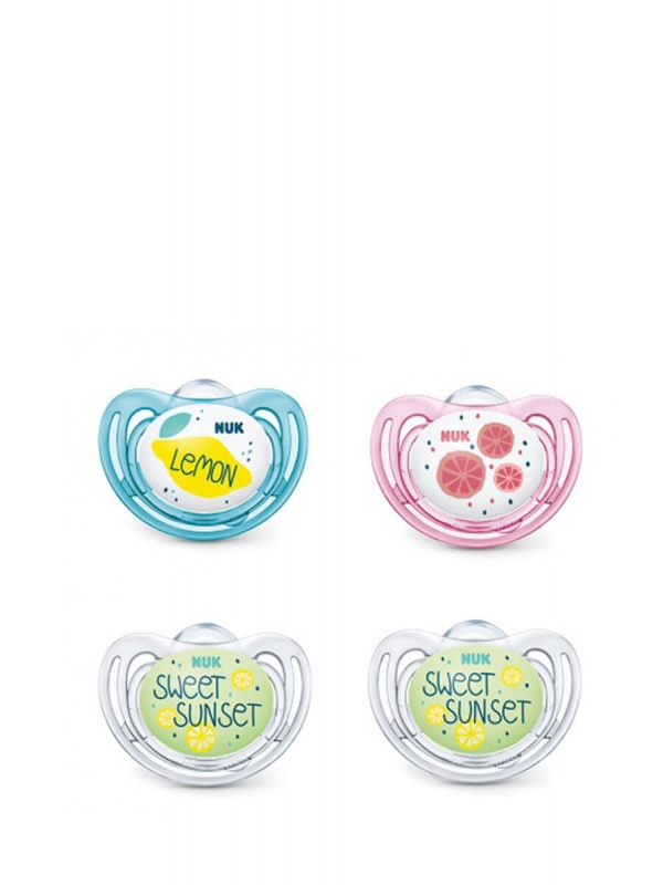 Nuk fruits chupete anatómico silicona 0-6 meses 2 unidades