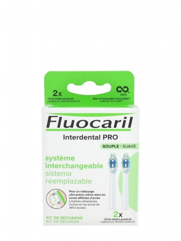 Fluocaril kit de recambio cepillo suave 2 cabezales