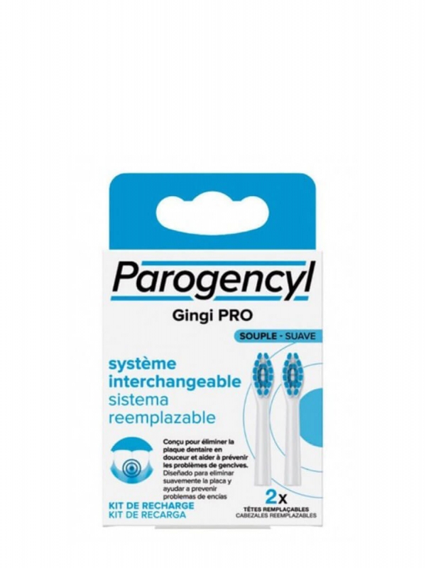 Parogencyl kit de recambio cepillo suave 2 cabezales