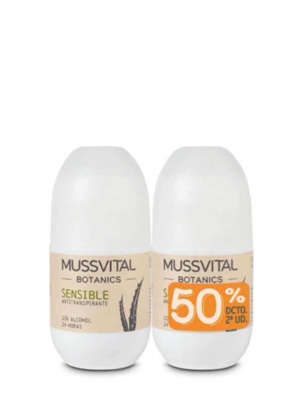 Mussvital botanics sensible duplo desodorante roll-on 2x75ml