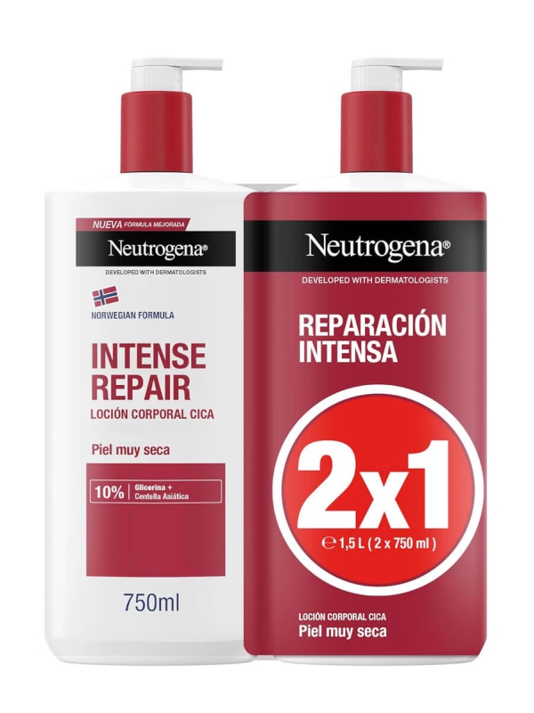 Neutrogena intense repair loción corporal cica 2x750ml