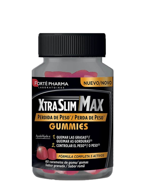 Forte pharma xtraslim max pérdida peso sabor granada 60 gummies