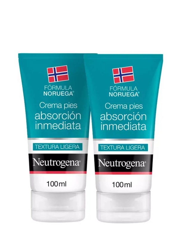 Neutrogena duplo absorción inmediata crema pies 2x100ml