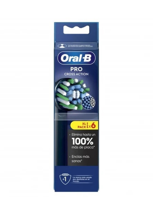 Oral b pro cross action recambio cepillo eléctrico 6 unidades