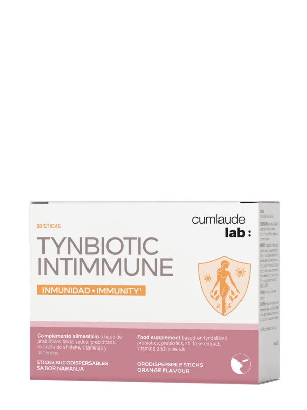 Cumlaude lab tynbiotic intimmune sabor naranja 28 sticks bucodispensables