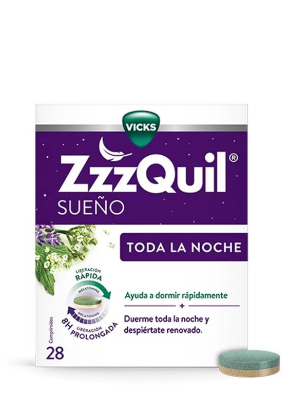 Vicks zzzquil sueño toda la noche 28 comprimidos bicapa