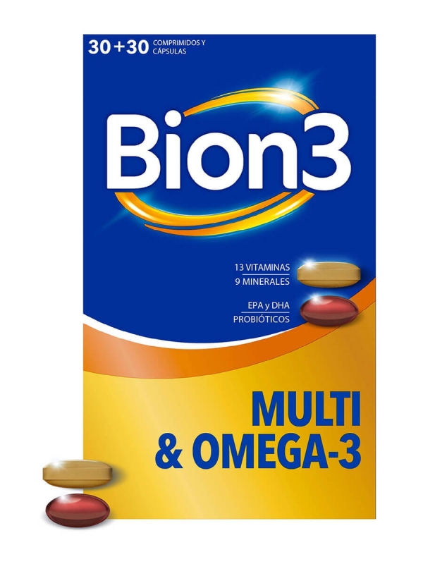 Bion 3 multi & omega 3  30 comprimidos + 30 cápsulas
